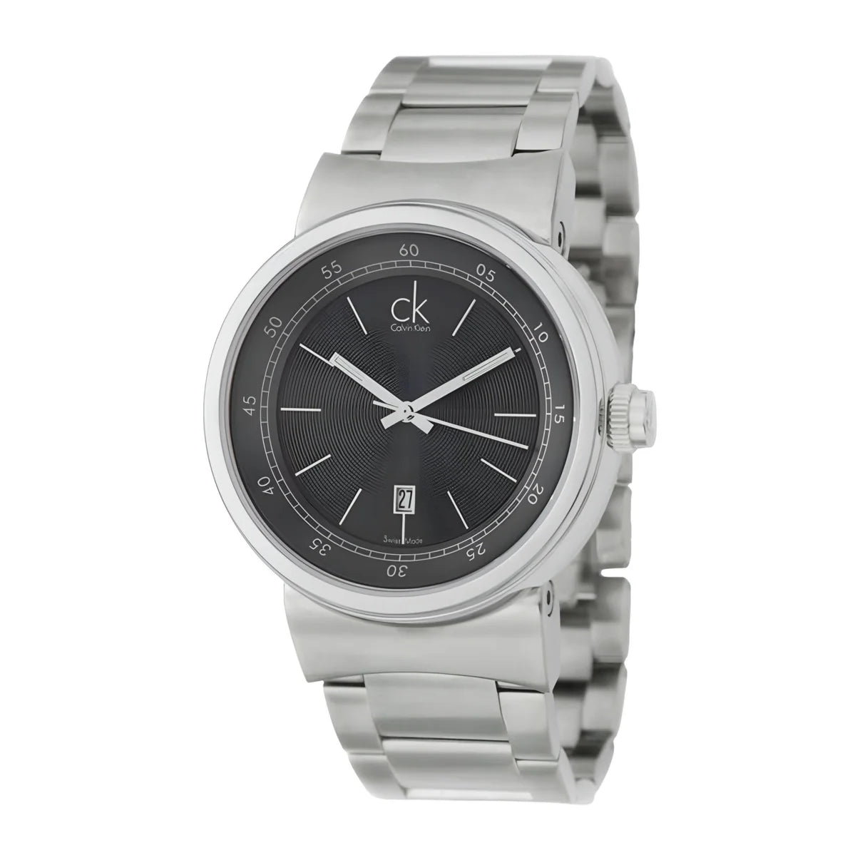 Silver CK Swiss Quartz | Dark Grey