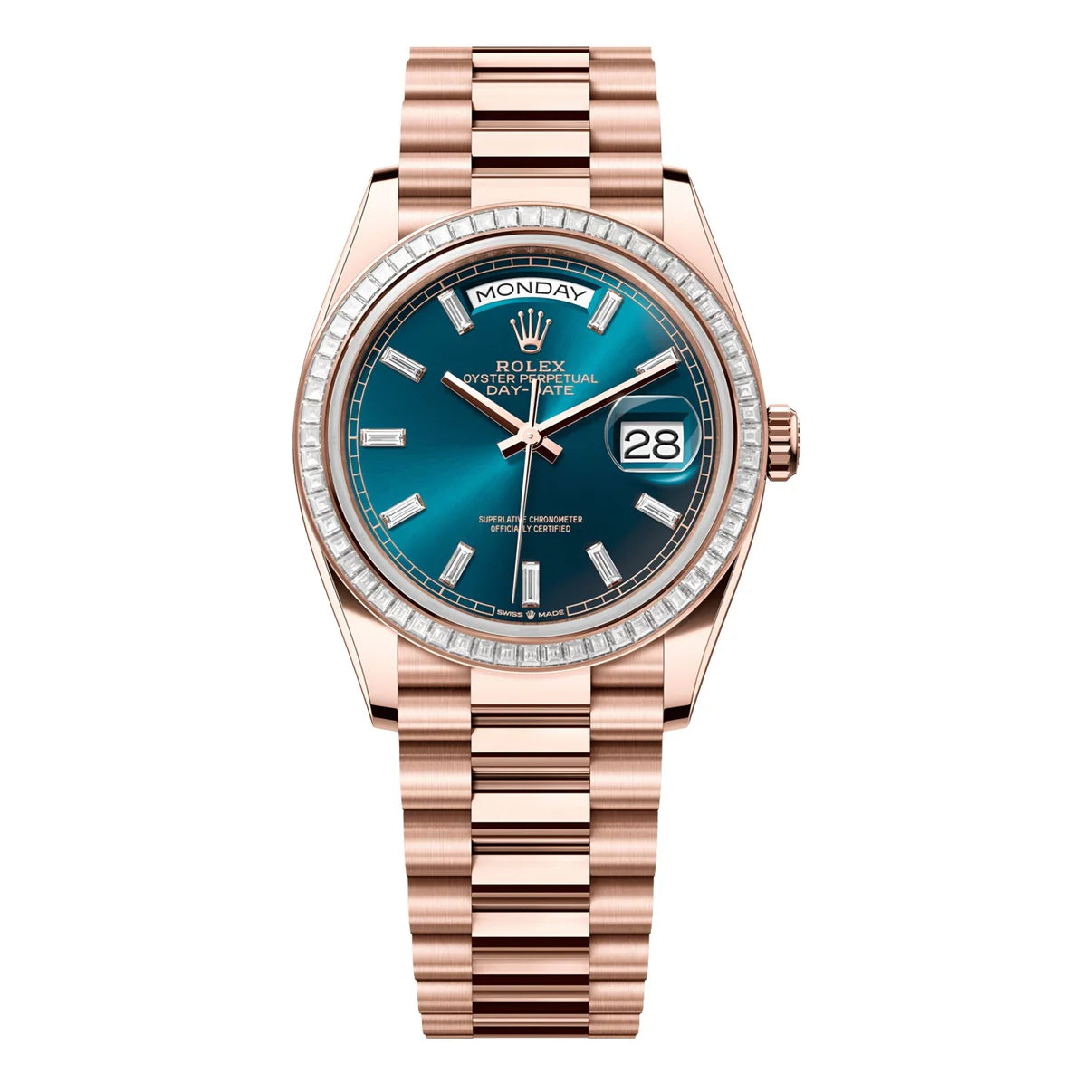 Rose Gold Rolex Day-Date | Bleu-Green