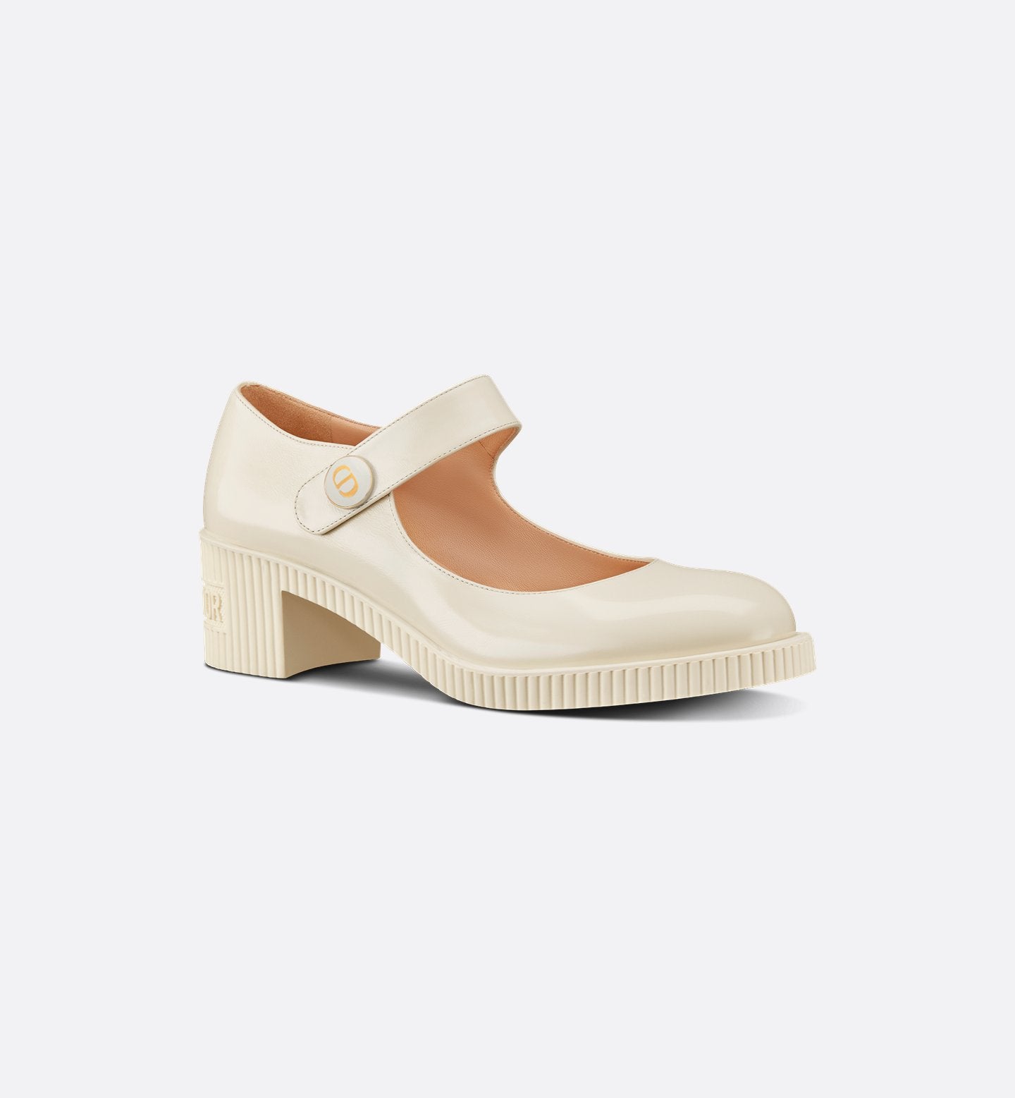 D-Doll Pump White Shiny Calfskin