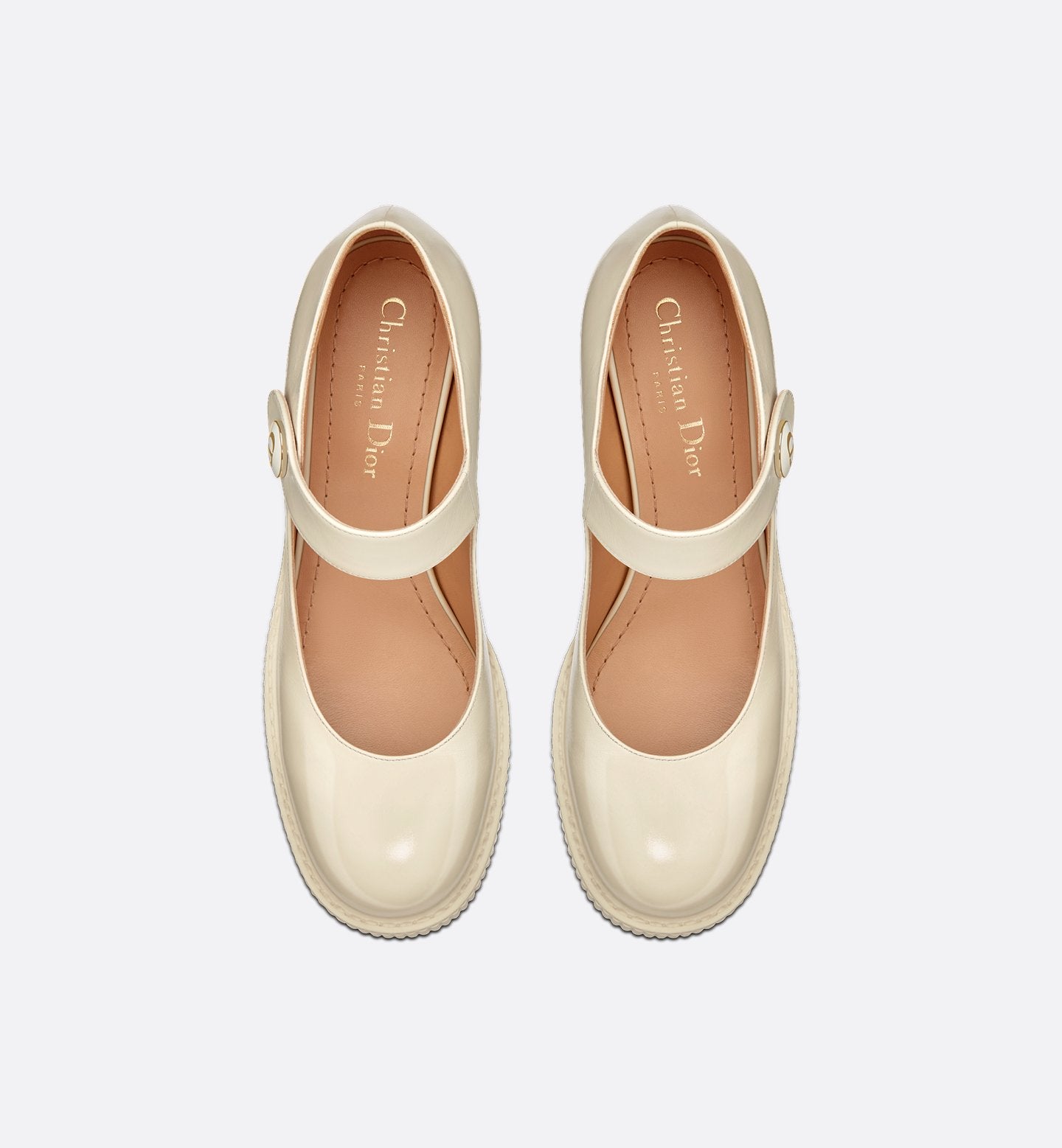 D-Doll Pump White Shiny Calfskin