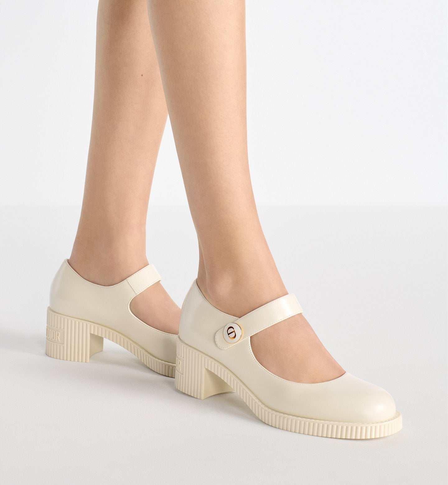 D-Doll Pump White Shiny Calfskin
