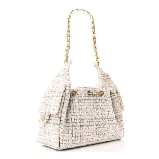 CHANEL Tweed Quilted Small Chanel 25