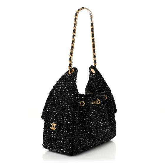 CHANEL Tweed Quilted Small Chanel 25