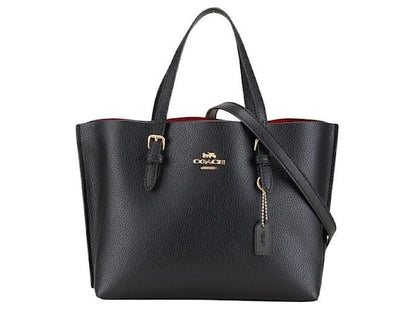 Coach Leather 2WAY Handbag Shoulder Bag C4084 Black