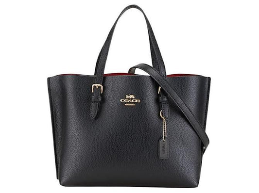 Coach Leather 2WAY Handbag Shoulder Bag C4084 Black