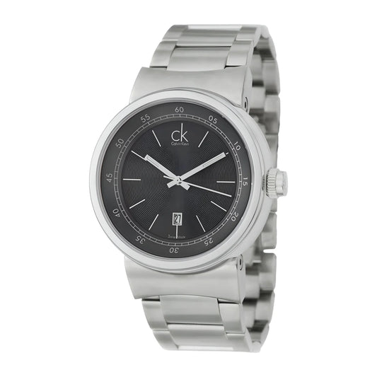 Silver CK Swiss Quartz | Dark Grey