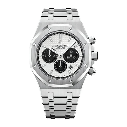 Silver Audemars Piguet Chronograph | White