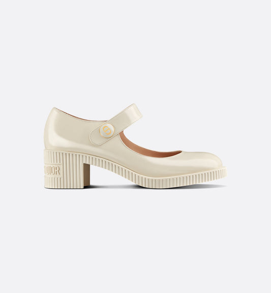 D-Doll Pump White Shiny Calfskin