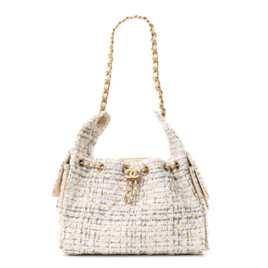 CHANEL Tweed Quilted Small Chanel 25