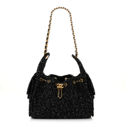 CHANEL Tweed Quilted Small Chanel 25