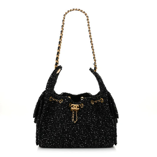 CHANEL Tweed Quilted Small Chanel 25