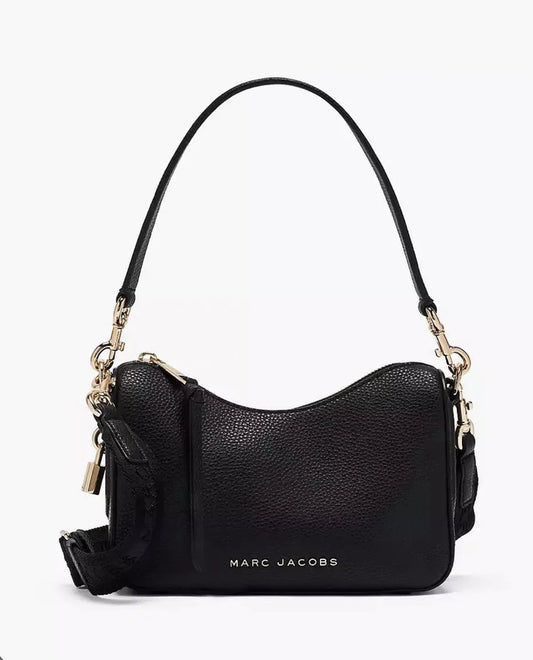 Marc Jacobs Drifter Small Convertible Shoulder Bag Pebbled Leather Black